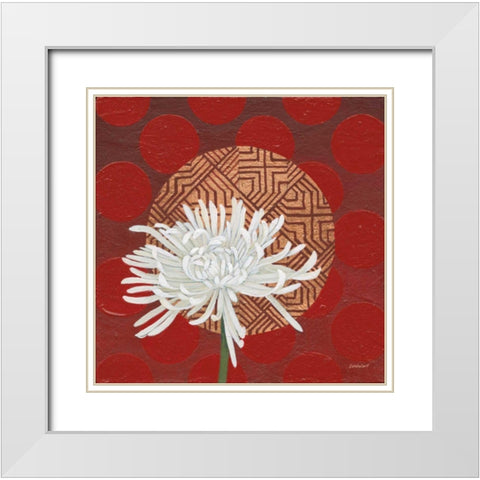 Morning Chrysanthemum IV White Modern Wood Framed Art Print with Double Matting by Lovell, Kathrine