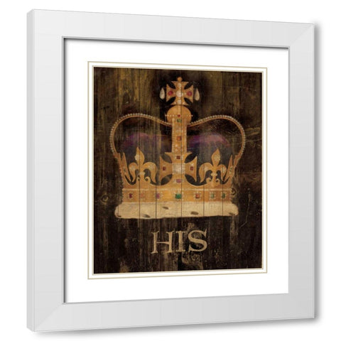 His Majestys Crown with word White Modern Wood Framed Art Print with Double Matting by Tillmon, Avery