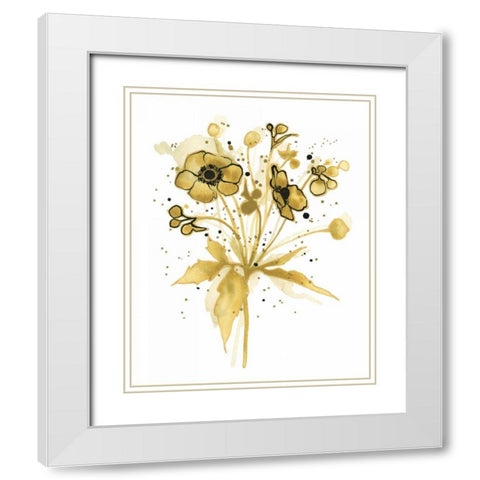 Celebration d Or I with Gray White Modern Wood Framed Art Print with Double Matting by Novak, Shirley