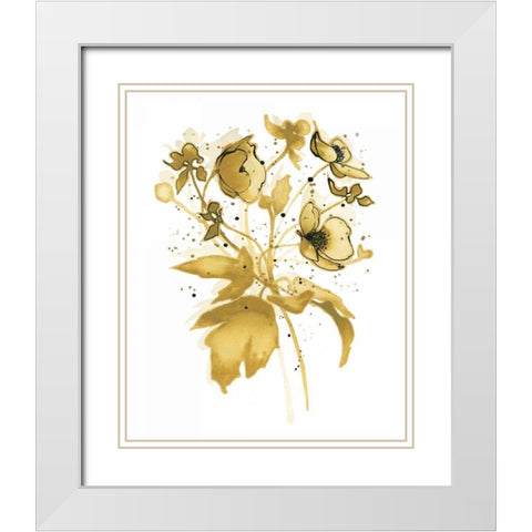Celebration d Or II with Gray White Modern Wood Framed Art Print with Double Matting by Novak, Shirley