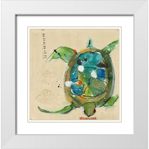 Chentes Turtle Light White Modern Wood Framed Art Print with Double Matting by Day, Kellie