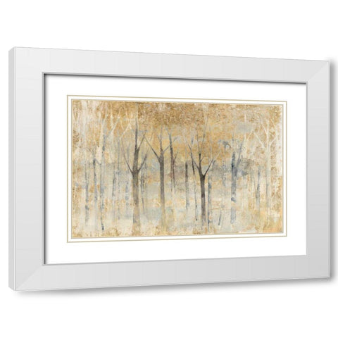 Seasons End Gold White Modern Wood Framed Art Print with Double Matting by Tillmon, Avery