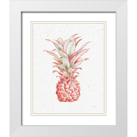 Gracefully Pink XII White Modern Wood Framed Art Print with Double Matting by Audit, Lisa