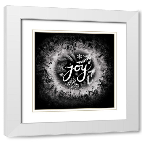 Frosty Joy White Modern Wood Framed Art Print with Double Matting by Urban, Mary
