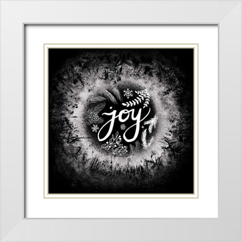 Frosty Joy White Modern Wood Framed Art Print with Double Matting by Urban, Mary