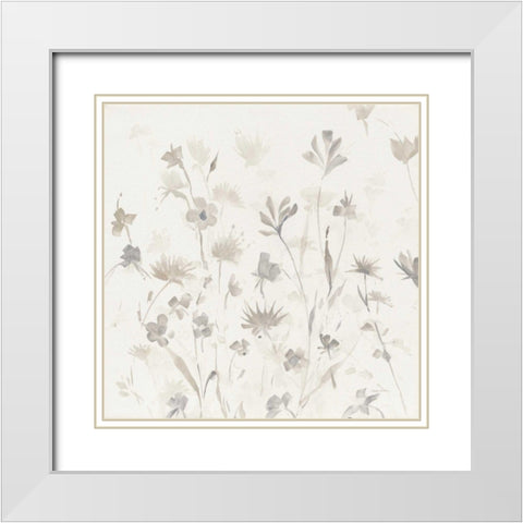 Garden Shadows II White Modern Wood Framed Art Print with Double Matting by Tillmon, Avery