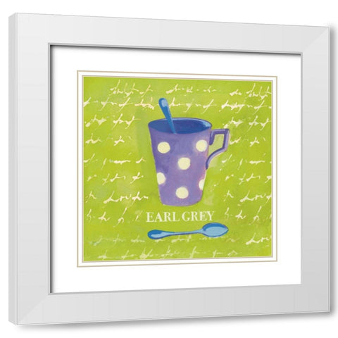 Earl Grey Bright White Modern Wood Framed Art Print with Double Matting by Clark, Michael