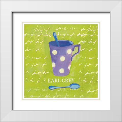 Earl Grey Bright White Modern Wood Framed Art Print with Double Matting by Clark, Michael