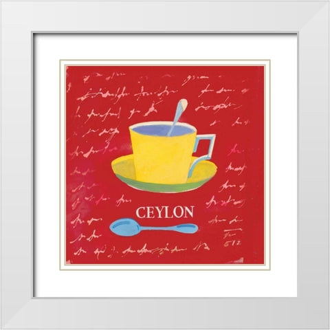 Ceylon Bright White Modern Wood Framed Art Print with Double Matting by Clark, Michael