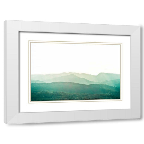 A Watercolor Wash of Light Crop White Modern Wood Framed Art Print with Double Matting by Bevan, Keri