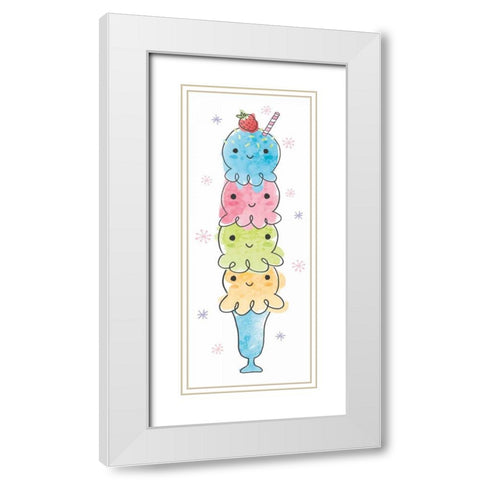 My Treat Panel II White Modern Wood Framed Art Print with Double Matting by Hershey, Moira