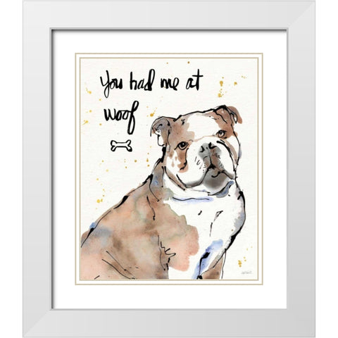 Strike a Paws I White Modern Wood Framed Art Print with Double Matting by Tavoletti, Anne