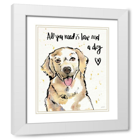 Strike a Paws V White Modern Wood Framed Art Print with Double Matting by Tavoletti, Anne