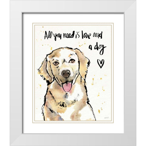 Strike a Paws V White Modern Wood Framed Art Print with Double Matting by Tavoletti, Anne