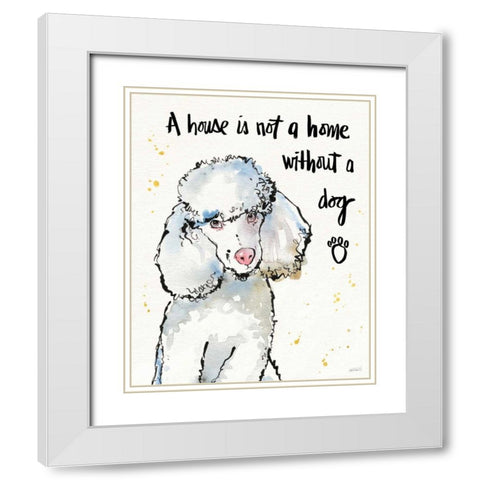 Strike a Paws III White Modern Wood Framed Art Print with Double Matting by Tavoletti, Anne