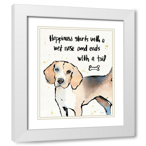 Strike a Paws IV White Modern Wood Framed Art Print with Double Matting by Tavoletti, Anne