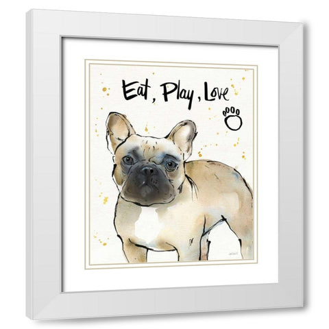 Strike a Paws VII White Modern Wood Framed Art Print with Double Matting by Tavoletti, Anne