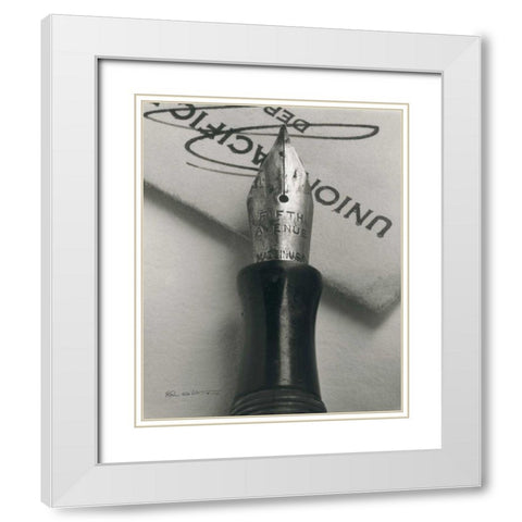 Made in USA White Modern Wood Framed Art Print with Double Matting by Goldstein, Ed