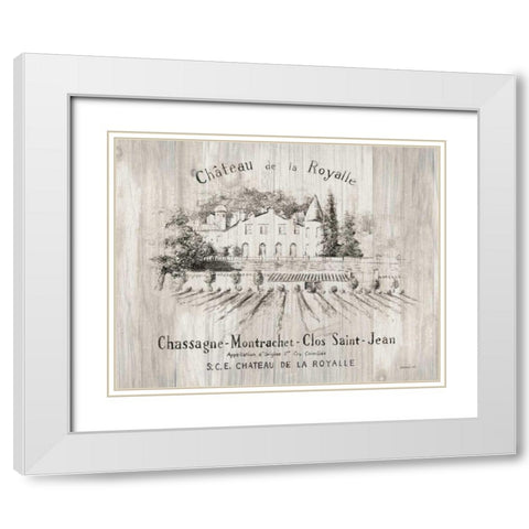 Chateau Royalle on Wood White Modern Wood Framed Art Print with Double Matting by Nai, Danhui