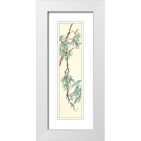 Summer Bamboo II White Modern Wood Framed Art Print with Double Matting by Paschke, Chris