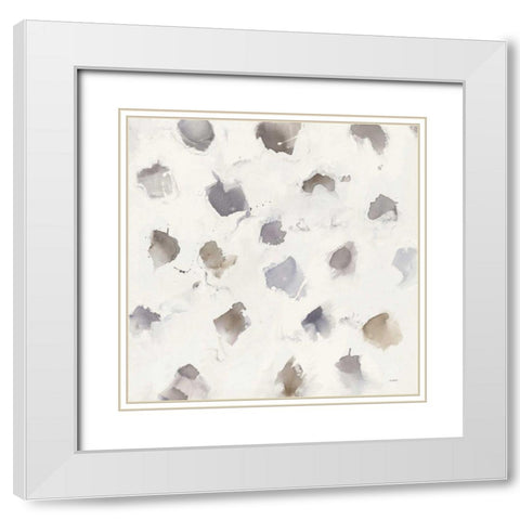 Nougat II White Modern Wood Framed Art Print with Double Matting by Schick, Mike