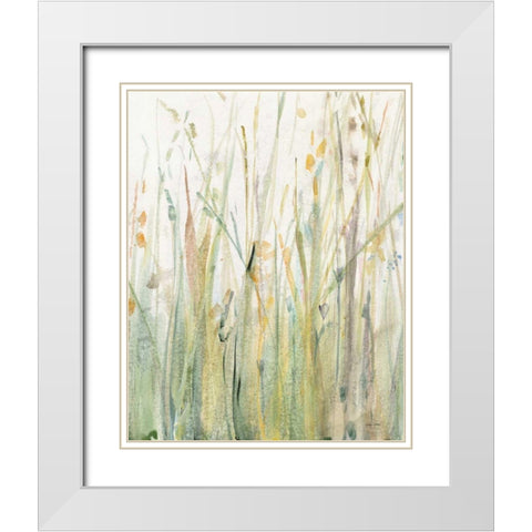 Spring Grasses I Crop White Modern Wood Framed Art Print with Double Matting by Tillmon, Avery