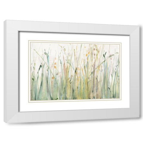 Spring Grasses I White Modern Wood Framed Art Print with Double Matting by Tillmon, Avery