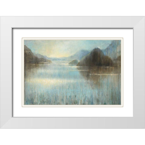 Through the Mist Crop White Modern Wood Framed Art Print with Double Matting by Nai, Danhui