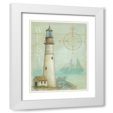 West Coastal Light White Modern Wood Framed Art Print with Double Matting by Brissonnet, Daphne