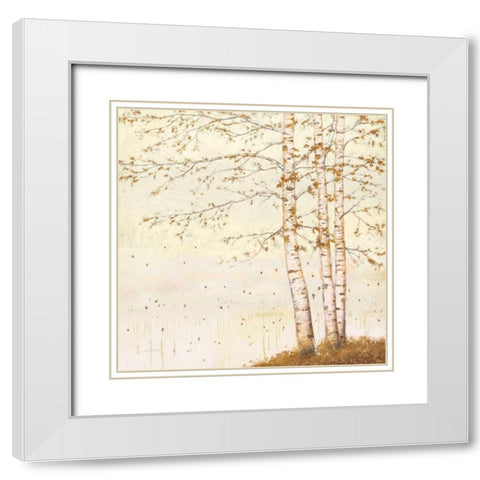Golden Birch II Off White White Modern Wood Framed Art Print with Double Matting by Wiens, James