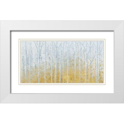 Silver Waters Crop No River Gold White Modern Wood Framed Art Print with Double Matting by Wiens, James