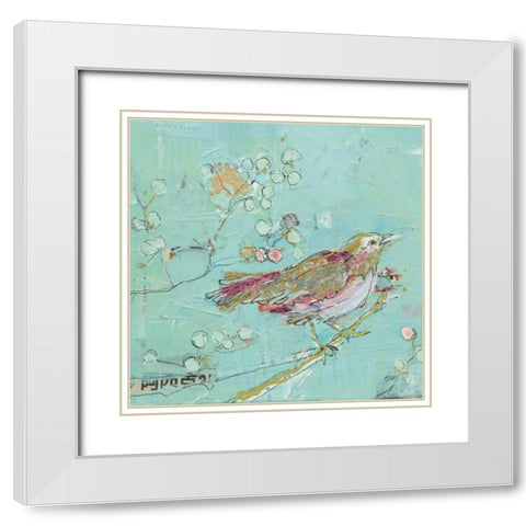 Birds of a Feather v2 White Modern Wood Framed Art Print with Double Matting by Day, Kellie