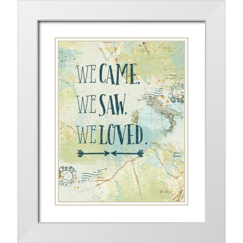 Map Sentiments III White Modern Wood Framed Art Print with Double Matting by Pertiet, Katie
