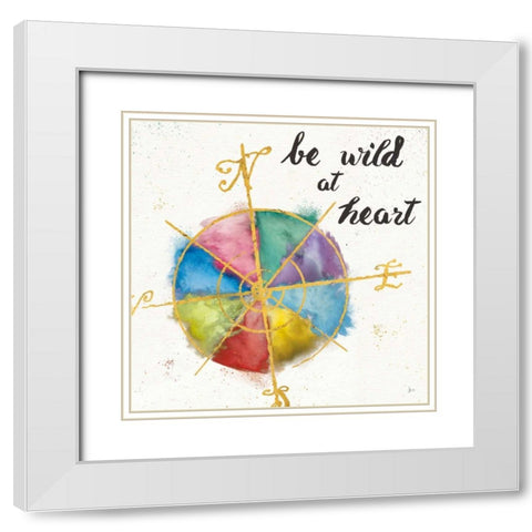 Colorful World III White Modern Wood Framed Art Print with Double Matting by Aiken, Jess