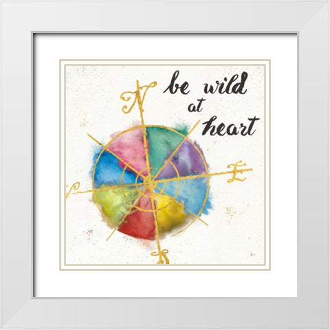 Colorful World III White Modern Wood Framed Art Print with Double Matting by Aiken, Jess