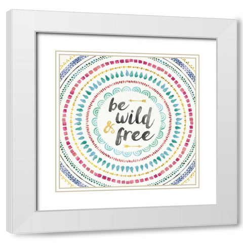 Wild and Free I White Modern Wood Framed Art Print with Double Matting by Aiken, Jess