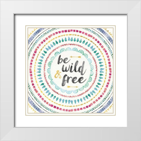 Wild and Free I White Modern Wood Framed Art Print with Double Matting by Aiken, Jess