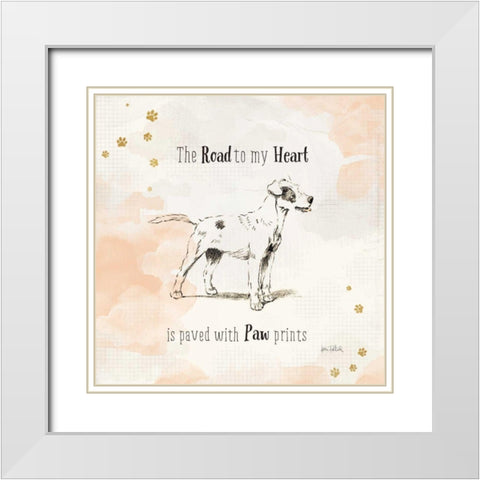 Furry Friends I White Modern Wood Framed Art Print with Double Matting by Pertiet, Katie