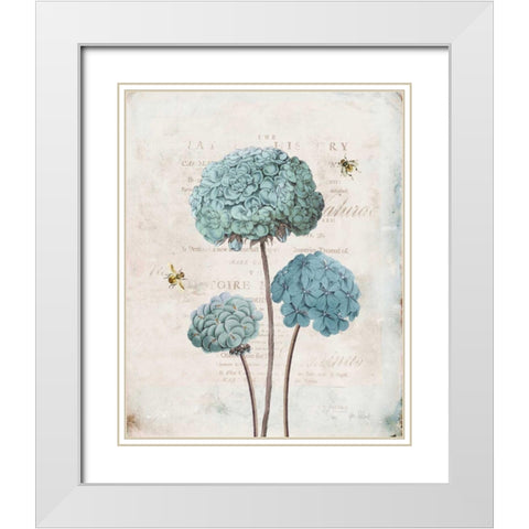 Geranium Study I White Modern Wood Framed Art Print with Double Matting by Pertiet, Katie