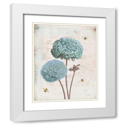 Geranium Study II White Modern Wood Framed Art Print with Double Matting by Pertiet, Katie