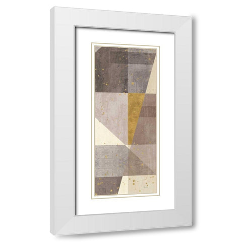 Framework III White Modern Wood Framed Art Print with Double Matting by Charron, Veronique