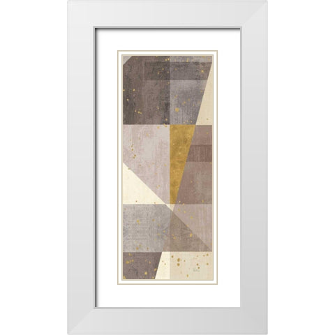 Framework III White Modern Wood Framed Art Print with Double Matting by Charron, Veronique
