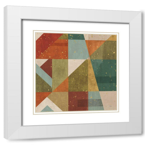 Framework VI Spice White Modern Wood Framed Art Print with Double Matting by Charron, Veronique