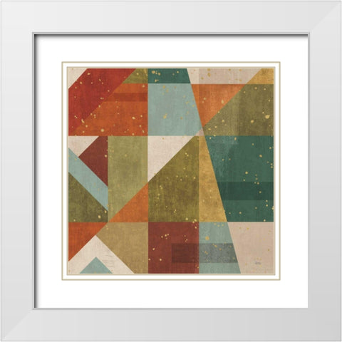 Framework VI Spice White Modern Wood Framed Art Print with Double Matting by Charron, Veronique