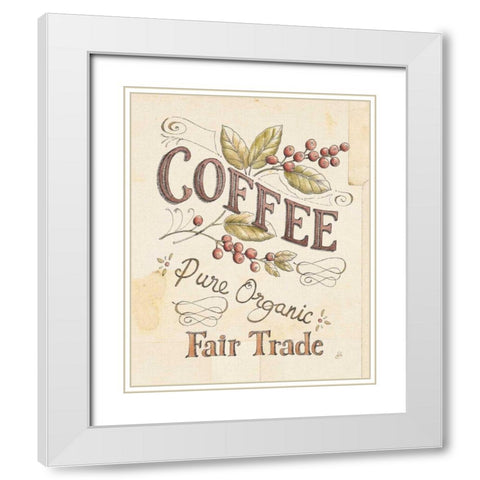 Authentic Coffee VI White Modern Wood Framed Art Print with Double Matting by Brissonnet, Daphne