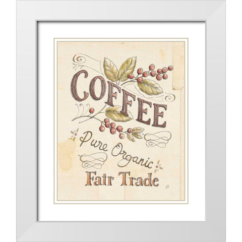 Authentic Coffee VI White Modern Wood Framed Art Print with Double Matting by Brissonnet, Daphne