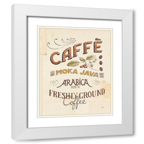 Authentic Coffee VII White Modern Wood Framed Art Print with Double Matting by Brissonnet, Daphne
