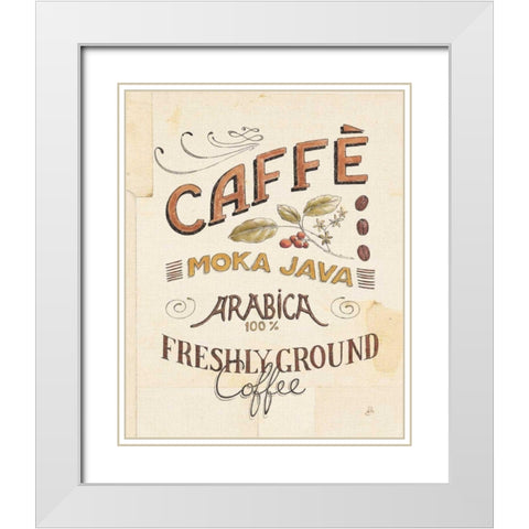 Authentic Coffee VII White Modern Wood Framed Art Print with Double Matting by Brissonnet, Daphne