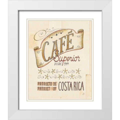 Authentic Coffee VIII White Modern Wood Framed Art Print with Double Matting by Brissonnet, Daphne