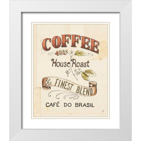 Authentic Coffee IX White Modern Wood Framed Art Print with Double Matting by Brissonnet, Daphne